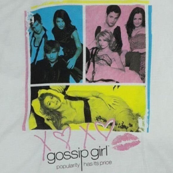 Gossip Girl T Shirt Y2k Retro TV Show Fitted Graphic Tee Size XS - Picture 2 of 6